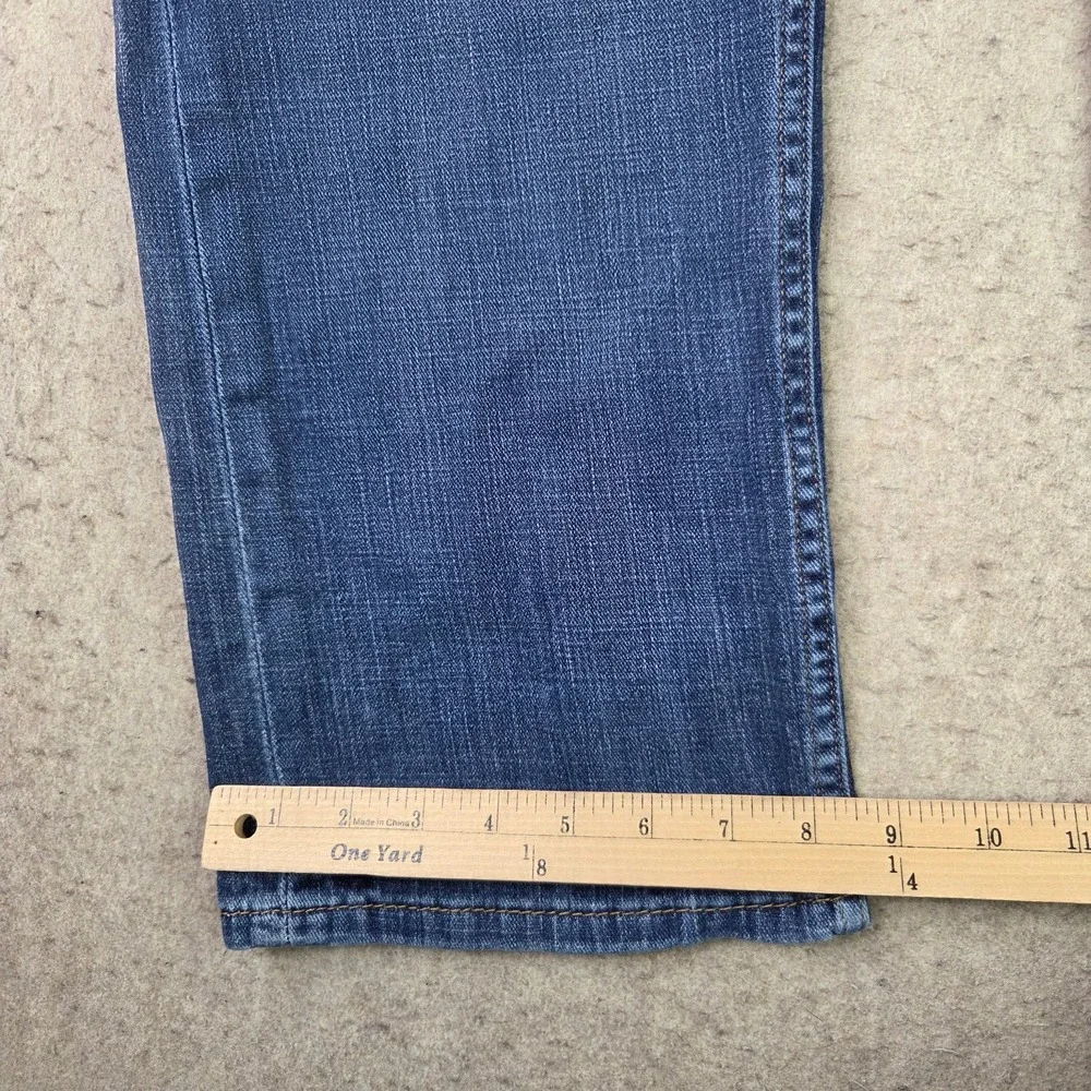 Levi's 505 Jeans Mens 38x32 Blue Denim Regular Fit Straight Leg Stretch Workwear